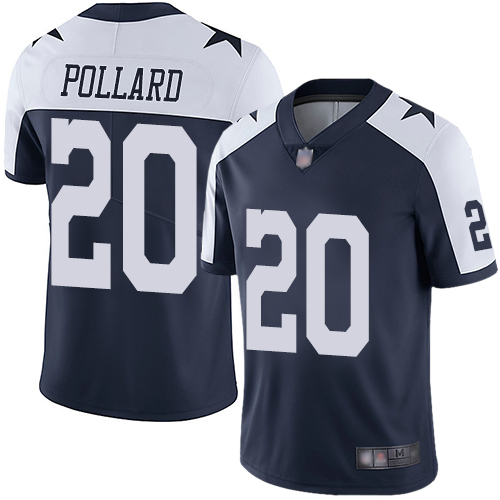 Men Dallas Cowboys Limited Navy Blue Tony Pollard Alternate #20 Vapor Untouchable Throwback NFL Jersey->dallas cowboys->NFL Jersey
